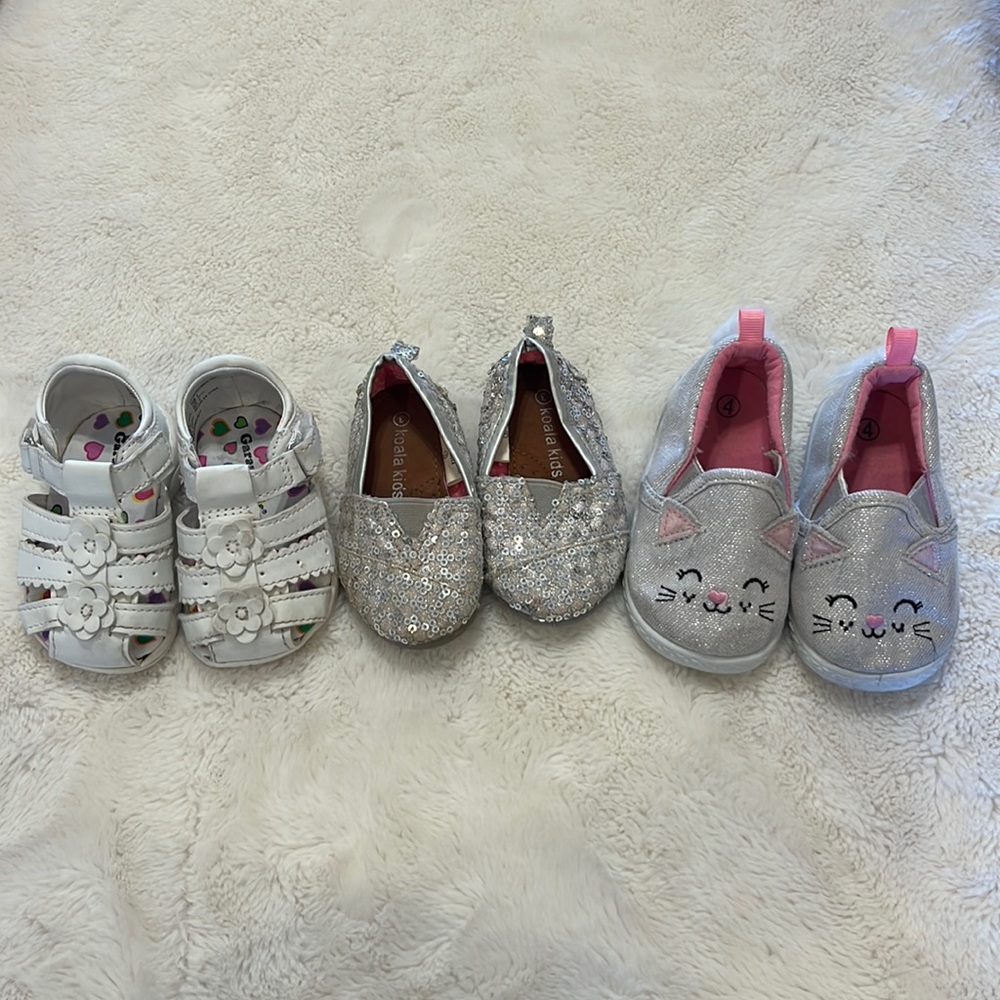 Bundle of baby girl shoes